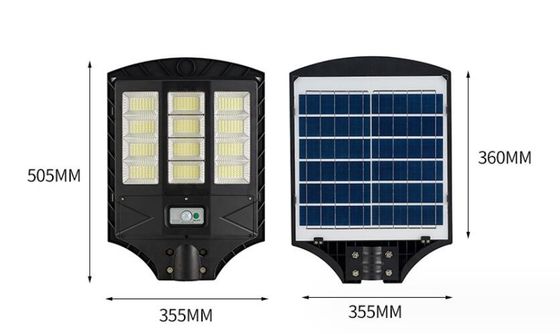 100w Iluminação de rua exterior, LED Sensor de movimento solar Luz Ip65 resistente à água