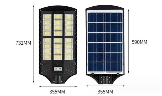 100w Iluminação de rua exterior, LED Sensor de movimento solar Luz Ip65 resistente à água