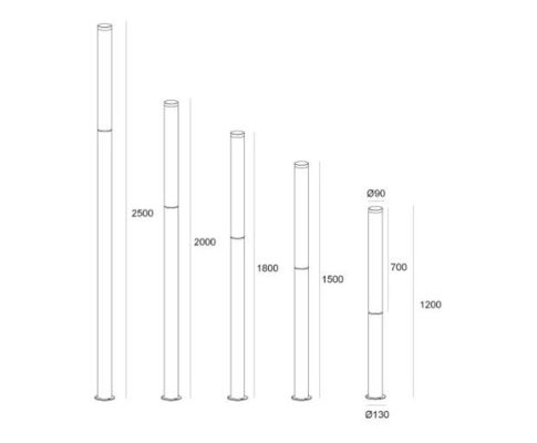 DC 12V Alumínio LED lâmpadas de barra, jardim caminho de luz para o parque da aldeia